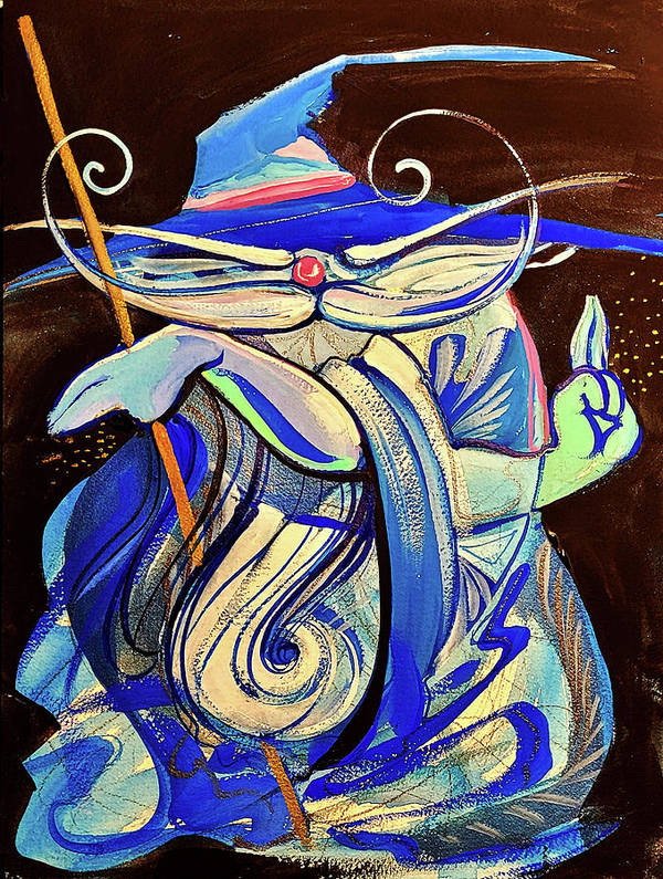 Blue Wizard - Art Print