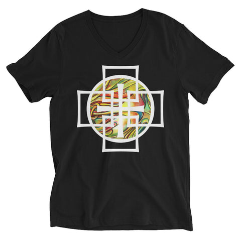 Orb Cross Short Sleeve V-Neck T-Shirt